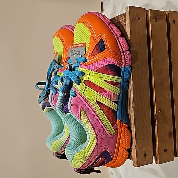 B Danskin Now womens 5 Neon Fashion Sneakers Shoes Pink Purple 80s 90s Vibe NWT - Picture 8 of 11